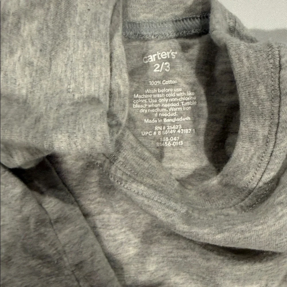 Carter's Light Gray Short Sleeve Tees